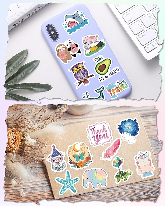Sticker for Water Bottles, 400 Pcs/Pack Cute Vinyl Waterproof Vsco Laptop Stickers for School Students Gifts Classroom Teachers Prizes Stickers for Kids