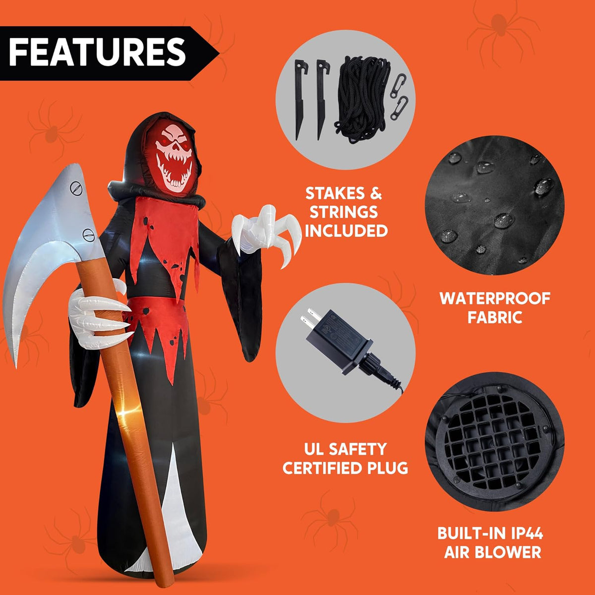 Joiedomi 12 ft Tall Halloween Inflatable Outdoor Decoration, Blow Up Yard Dec...