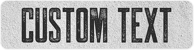 Custom Sign, Custom Street Sign, 11 Font Colors, 13 Font Styles, 4 Hole Options, 22 Sizes, 8x32 Inches, Rust Free DiBound, Fade Resistant, Made in USA by My Sign Center (Concrete)