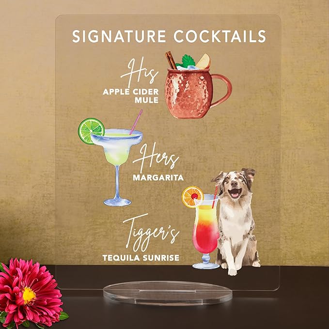 Pet Signature Drink Wedding Signs