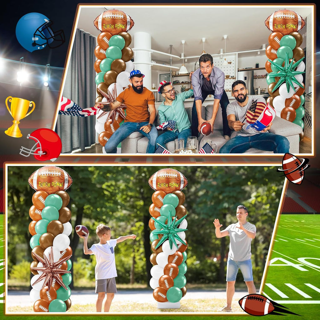 kasyat 2 sets football balloon column stand kit, package contents