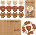 Yalikop 24 Set Christian Pocket Hearts Gifts Bulk Back to School Religious Wooden Heart Tokens with Inspirational Bible Verses Cards Gift for Mom Dad Friends Volunteer Church Gifts(Heart,Multicolor)