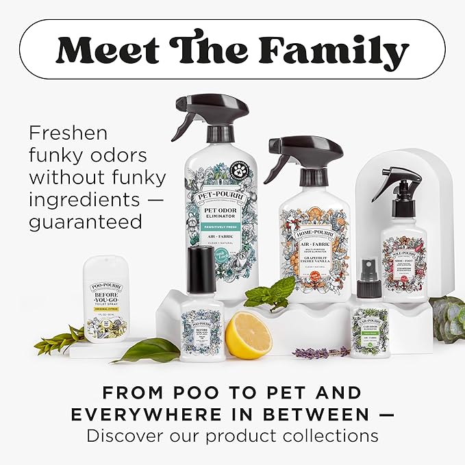 Poo-Pourri Before-You-Go Toilet Spray Refill, Original Citrus, 16 Fl Oz, Up to 800 Uses, Bathroom Odor Deodorizer with Essential Oils for Home or Work, Lemon, Bergamot and Lemongrass Scent