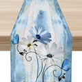 Daisy Table Runner, Spring Floral Seasonal Summer Yellow Flower Rustic Farmhouse Table Center Decor for Home Kitchen Dining Patio Holiday Party Indoor Outdoor Table Decorations, 13"x108" Inch