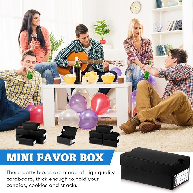 12 Sets Mini Sneaker Boxes for Party Favors Mini Shoe Gifts Boxes 4.7 x 2.5 x 2 Inch Sports Small Gift Case with Editable Label for Candies Cookies Snacks