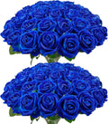 bulk royal blue artificial flowers, fake velvet blue, main product view