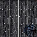 Picoway 4 Pack Foil Fringe Tinsel Backdrop Curtains, Birthday Engagement Bachelorette Party Decorations, Photo Booth Props Door Streamers Curtain (Black)