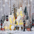 ceramic christmas village sets with led light winter, main product view