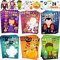 24 Sheets Halloween Stickers, Make Your Own Halloween Stickers for Kids, Halloween Party Favors, Halloween Crafts for Kids Trick or Treat Party Supplies