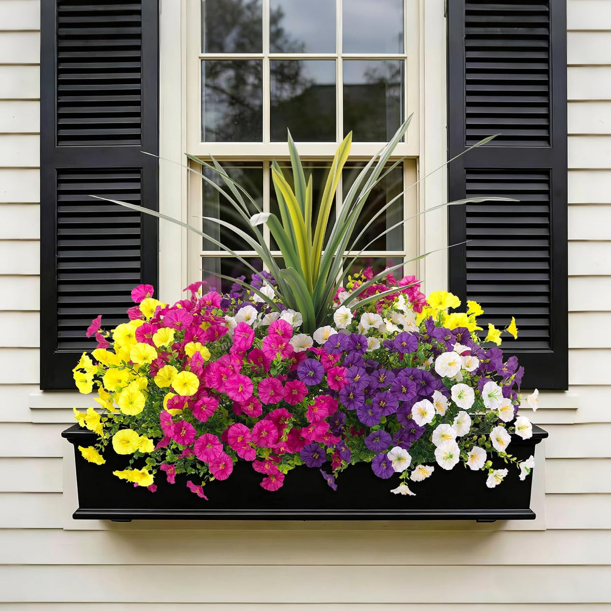 INXUGAO Artificial Flowers for Outdoors Fake Plants UV Resistant Outside