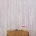 Poise3EHome 8FT x 8FT Iridescent Sequin Photography Backdrop Curtain for Party Decoration, Iridescent