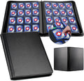 GEAoffice Trading Card Binder 16 Pockets, Premium Large 1000 Card Binder Holds 1000+, Side Loading Collection Album Folders for YuGiOh, MTG, TCG, Games& Sports, Carbon Black