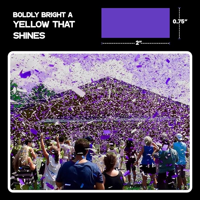 Ultimate Confetti, Purple Biodegradable Confetti - Rectangular Fluttering Tissue Paper Confetti for Cannon and Launcher use – Best for Gender Reveal, Wedding, Parties, and Live Events - 1 lb, 16 oz