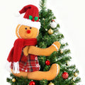 Gingerbread Tree Topper, Cute Plush Stuffed Gingerbread Hugger Decor GingerbreadS Christmas Decorations for Christmas Tree Curtain Wine Bottle Holiday Home Decor