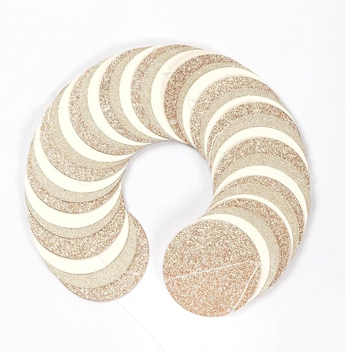 Boho Champagne-Gold Party-Decorations Streamers-Garland - 52ft Fall Rustic Birthday Hanging Paper Banner,Autumn Baby Bridal Showe Neutral Wedding Bachelorette Decor Hugfond