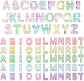 bubble letter beads for keychains-107pcs acrylic chunky alphabet, main product view
