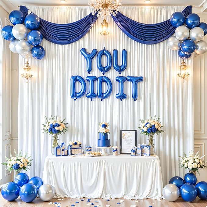 10x10 ft White Glitter Backdrop Curtain for Parties, Wrinkle Free Glitter Photo Backdrop Drapes 2 Panels 5x10FT Shimmer Back Drop Cloth for Wedding Birthday Baby Shower Photography Background Decor