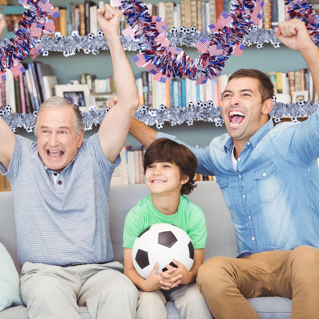 Soccer Birthday Party Decorations The US Team American Flag 26 Feet Soccer Banner Party Soccer Garland,Boys Fans Bar Party Supplies