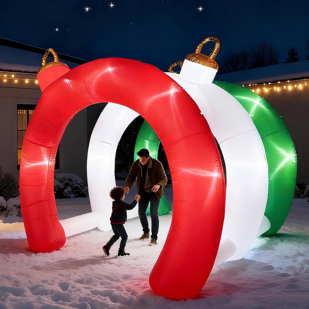 10.5 ft christmas inflatables ornament tunnel arch outdoor, main product view