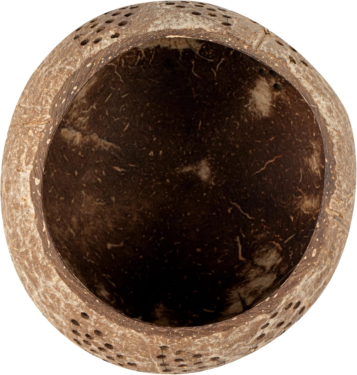 Restaurantware-Coco Casa 4 x 3.3 Inch Coconut Shell Candle Holders, 10 Reusable Tealight Holders - Candle Not Included, Leaf Pattern, Brown Coconut Bowls For Candles, Handcrafted