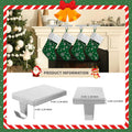 4 Pcs Christmas Stocking Holders, Mantel Stocking Hangers Metal Hanging Hooks with Protective Pads for Xmas Holiday Counter Window Home Table Silver