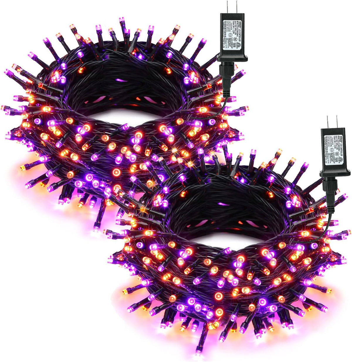 Brizled LED Halloween Lights Indoor Outdoor Orange & Purple String Light