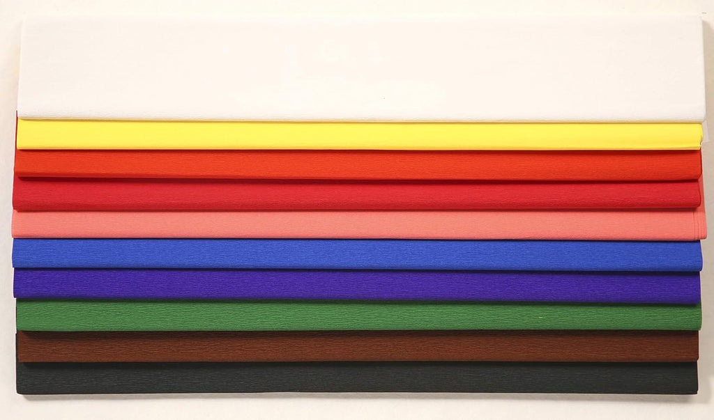Clairefontaine Maildor Crepe Paper roll 2.00x0.50m 10 Sheets-Assortment, 2 x 0.5 m