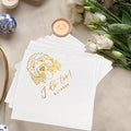 Luxury Personalized Illustrated Dog Wedding Napkins, Personalized Photo Napkins for Dog, Custom Wedding Cocktail, Bridal Shower, Engagement Party