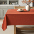 MIULEE Burnt Orange Linen Tablecloth 52x70 Inch Rectangle Table Cloth Waterproof,Stain Resistant & Wrinkle Resistant for Dining Party Wedding