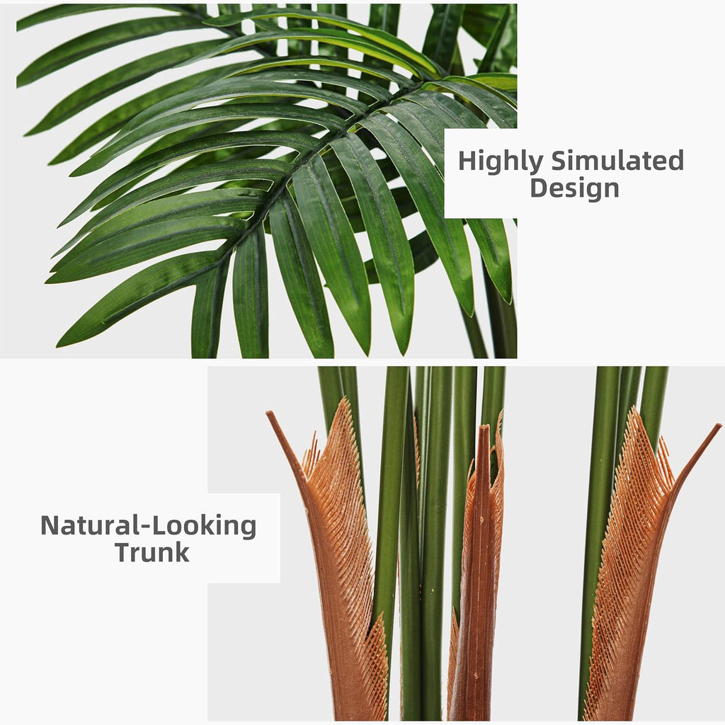 astidy artificial plant 5ft fake palm tree with on a desk or shelf