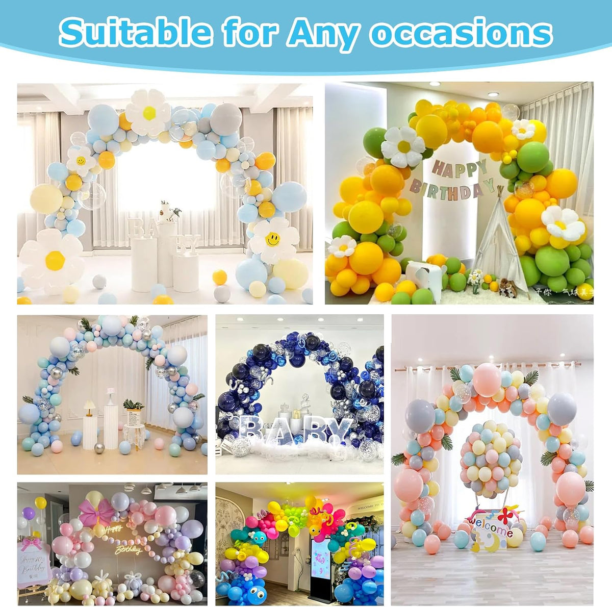 balloon arch kit with balloon pump electric on a desk or shelf