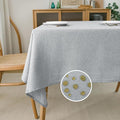 NLMUVW Light Grey Linen Table Cloth for Rectangle 6ft, Textured Tablecloth Decorative Water Resistant Table Cover for Kitchen Dining and Party, 54 x 78 Inch