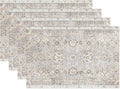 Snycler Table Runner Boho Table Runners Vintage Elegant Farmhouse Table Center Linen Decor for Home Dining Party Entrance (12x18 Inch ,Set of 4) Gray