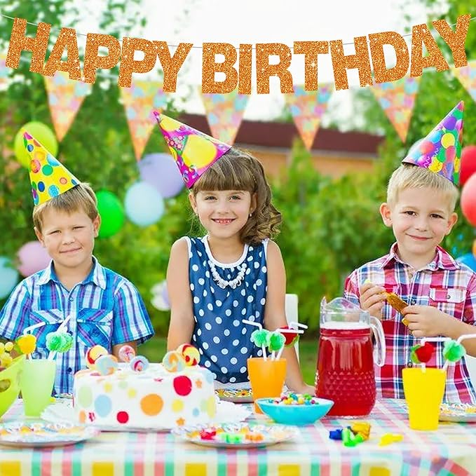 BEISHIDA 116 PCS Glitter Orange DIY Letter Banner Kit Make Your Own Banner，Including 111 Letters and Numbers 3 Rope and 9 Threading Device,Customized for Birthday Halloween Wedding Party Decor