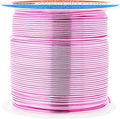 Mandala Crafts 20 Gauge Anodized Aluminum Craft Wire for Jewelry Making - 100 FT Colored Flexible Pink Wire - Bendable for Bonsai Armature Crafting Sculpting
