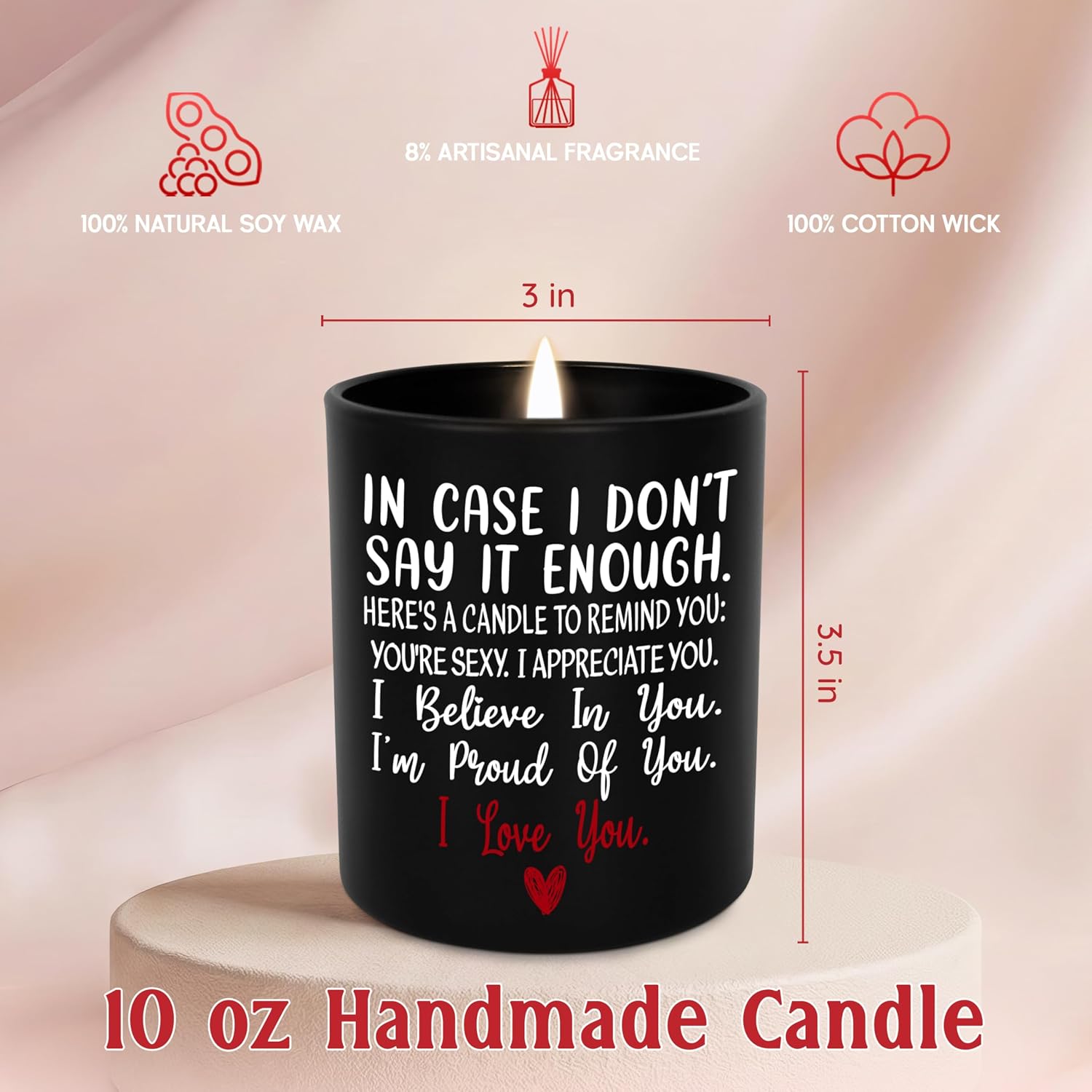 TEEZWONDER Anniversary Wedding Gifts for Women Men - Long Lasting Vanilla Lavender Candle 10 Oz - Romantic Gifts for Him Her Girlfriend Boyfriend, Birthday Gift Ideas