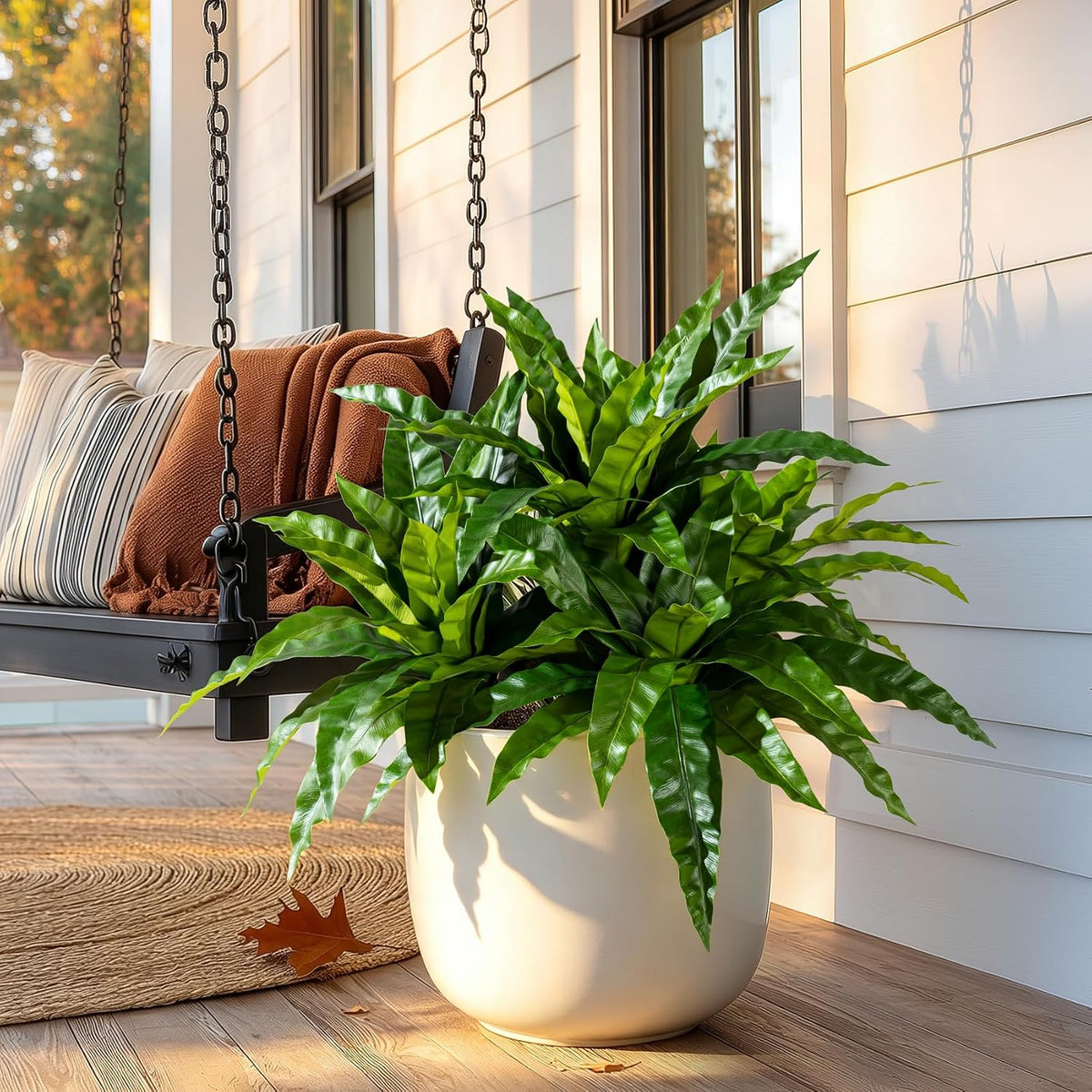 4 Pcs Artificial Greenery Stems Fake Bird Nest Fern Faux Branches Artificial ...