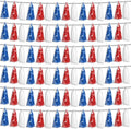 6P Red Blue White Foil Fringe Metallic Tassel Streamers Banner Tassel Garland for Parade Floats, Bachelorette, Wedding, Birthday, Graduation, Christmas, Bridal/Baby Shower Party Decorations
