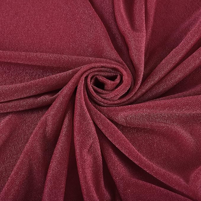 Arch Drapes for Wedding Arch Draping Fabric Burgundy Sheer Backdrop Curtain for Ceremony Bridal Party Decor 19Ft Length x 28" Width 4 Panels