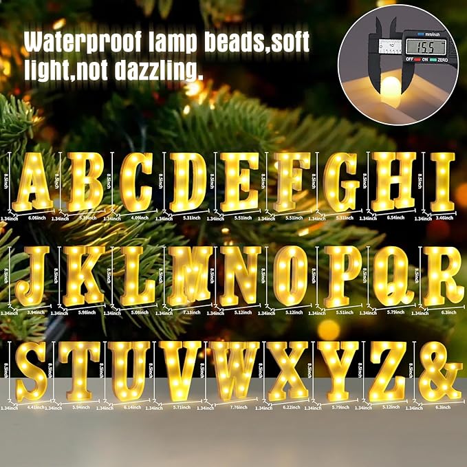 Light Up Letters T,LED Sign Marquee Letters 26 Alphabet for Party Birthday Name,Wedding,Christmas Decorations,Personalized Name Sign Letter for Centerpieces Table and Wall Decor