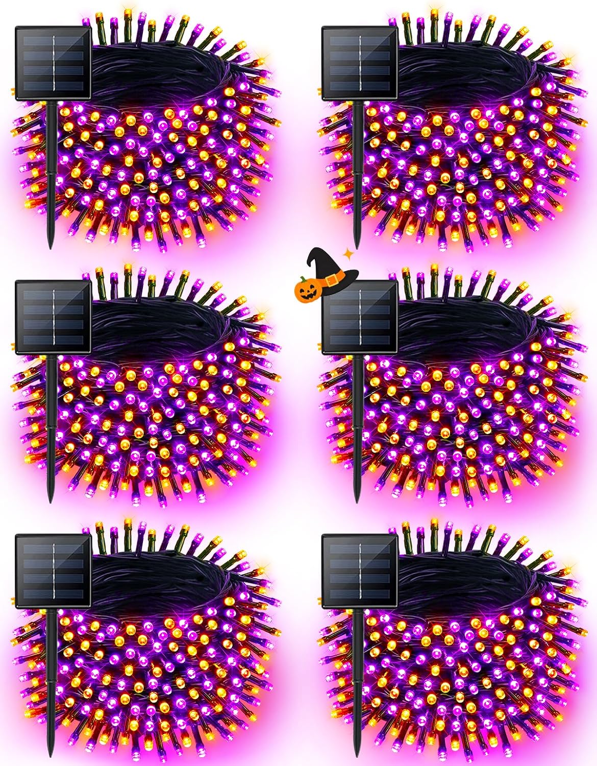 solar halloween lights outdoor, 188ft 600 led solar, main product view