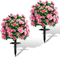 fake outdoor flowers, artificial plants with ground spike, main product view
