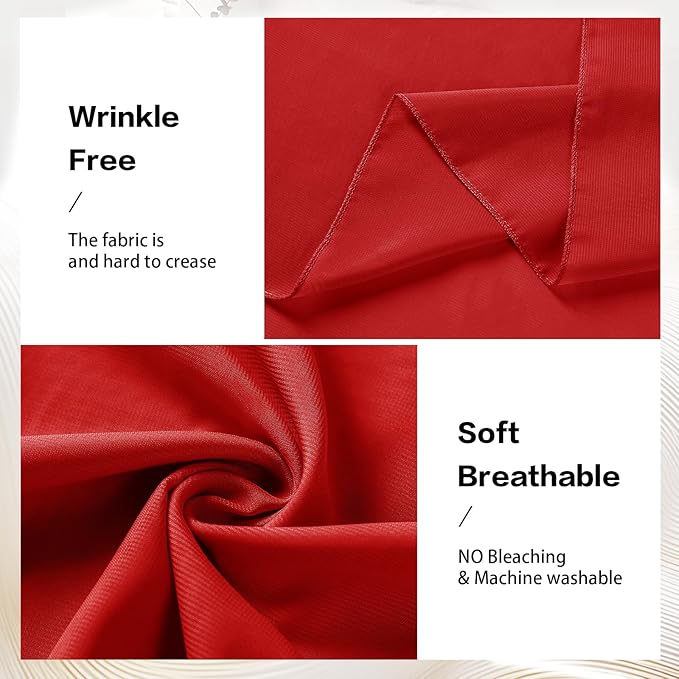 VOK Red Wedding Arch Draping Fabric Chiffon Fabric, 29in x 18Ft Sheer Chiffon Outdoor Curtain for Wedding Ceremony Birthday Party Decoration (Red,1 Panel)