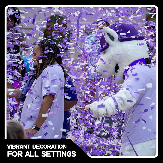 Ultimate Confetti, Purple Biodegradable Confetti - Rectangular Fluttering Tissue Paper Confetti for Cannon and Launcher use – Best for Gender Reveal, Wedding, Parties, and Live Events - 1 lb, 16 oz