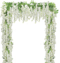 u'artlines 20pcs 7.2 ft/piece artificial wisteria garland white, main product view