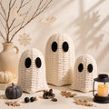 geelin white 3 pcs halloween rattan wicker ghosts, main product view