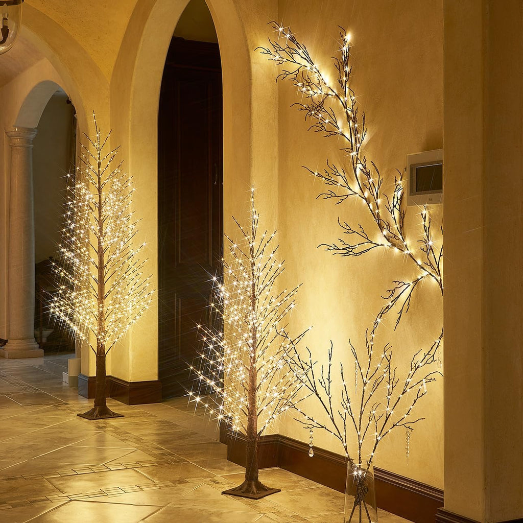 hairui lighted brown garland 6ft 120 led fairy on a desk or shelf