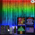 Brightown Smart Curtain String Lights App Controlled - 900 LED DIY Hanging Fairy Light Pattern and Text Programmable, Music Sync with Remote, Waterproof Smart Valentine's Party Lights Indoor Use