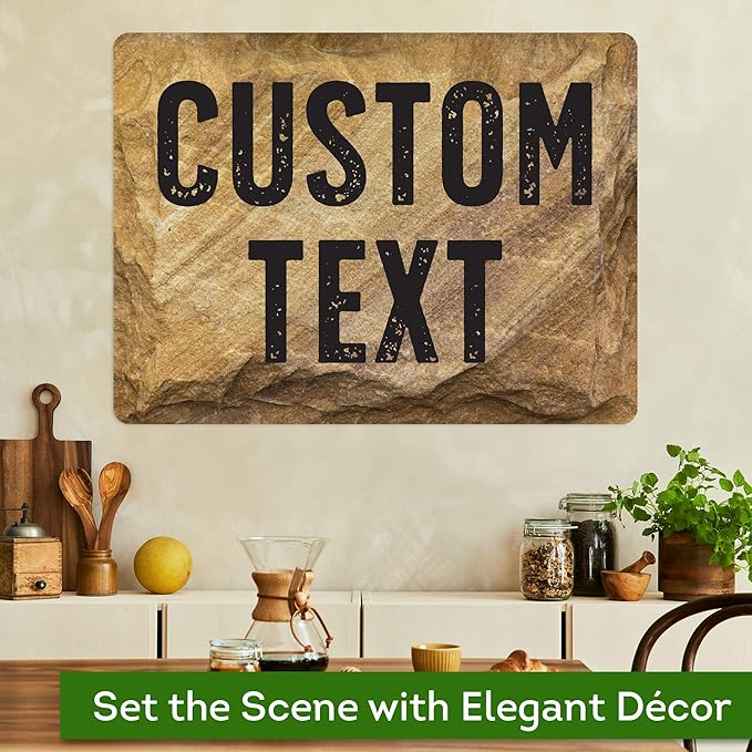 Custom Sign, Custom Street Sign, 11 Font Colors, 13 Font Styles, 4 Hole Options, 22 Sizes, 18x24 Inches, Rust Free DiBound, Fade Resistant, Made in USA by My Sign Center (Stone)