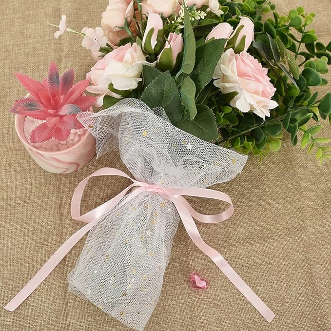 TONIFUL 3/8 Inch x 100yds Light Pink Satin Ribbon Thin Solid Fabric Ribbons Roll for Gift Wrapping Invitation Floral Hair Balloons Craft Party Wedding Decoration Valentine's Day Bouquet